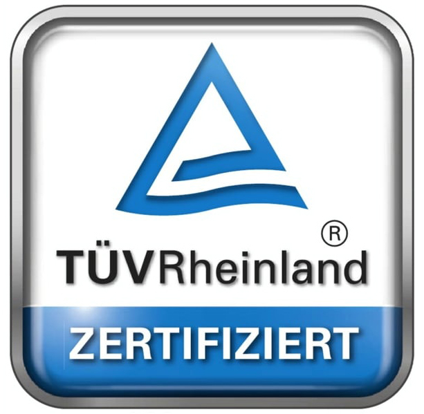 TÜV Rheinland zertifiziert